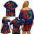 New Zealand Family Matching Off Shoulder Short Dress and Hawaiian Shirt Tui Couple with Pohutukawa LT7 - Polynesian Pride