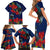 New Zealand Family Matching Short Sleeve Bodycon Dress and Hawaiian Shirt Tui Couple with Pohutukawa LT7 - Polynesian Pride