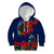 New Zealand Kid Hoodie Tui Couple with Pohutukawa LT7 Hoodie Blue - Polynesian Pride