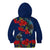 New Zealand Kid Hoodie Tui Couple with Pohutukawa LT7 - Polynesian Pride