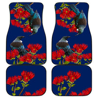 New Zealand Pohutukawa with Tui Birds Car Mats Version 2 LT7 - Polynesian Pride