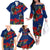 New Zealand Pohutukawa with Tui Birds Family Matching Off Shoulder Long Sleeve Dress and Hawaiian Shirt Version 2 LT7 - Polynesian Pride