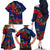 New Zealand Pohutukawa with Tui Birds Family Matching Off Shoulder Long Sleeve Dress and Hawaiian Shirt Version 2 LT7 - Polynesian Pride