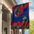 New Zealand Pohutukawa with Tui Birds Garden Flag Version 2 LT7 House Flag Blue - Polynesian Pride