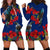 New Zealand Pohutukawa with Tui Birds Hoodie Dress Version 2 LT7 - Polynesian Pride