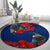 New Zealand Pohutukawa with Tui Birds Round Carpet Version 2 LT7 - Polynesian Pride