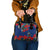 New Zealand Pohutukawa with Tui Birds Shoulder Handbag Version 2 LT7 One Size Blue - Polynesian Pride