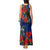 New Zealand Pohutukawa with Tui Birds Tank Maxi Dress Version 2 LT7 - Polynesian Pride