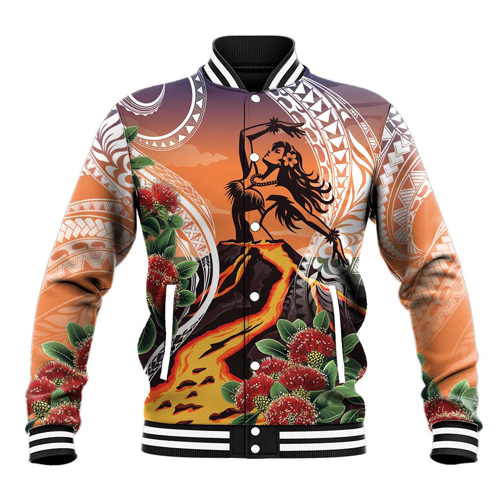 Hawaii Women's Day Tribal Baseball Jacket Pele Honua Mea LT7 Unisex Art - Polynesian Pride