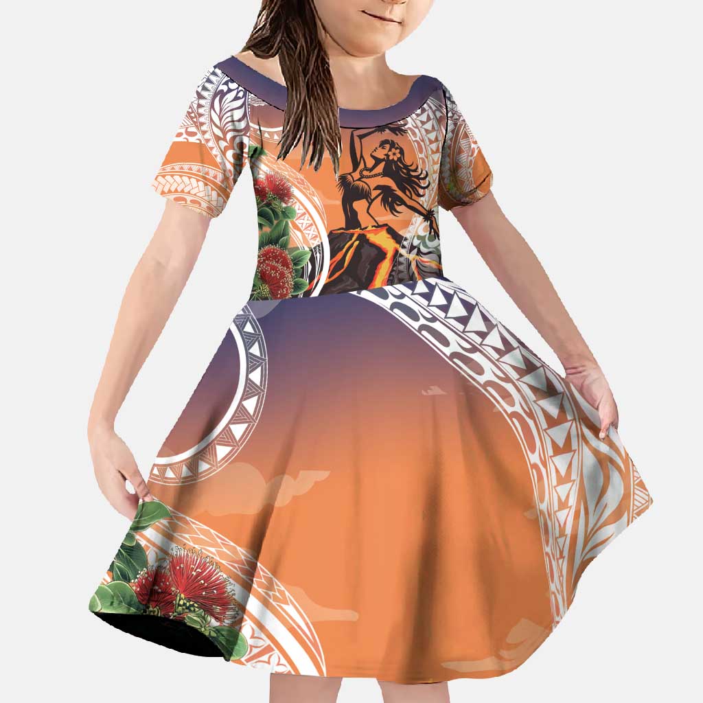 Hawaii Women's Day Tribal Family Matching Mermaid Dress and Hawaiian Shirt Pele Honua Mea