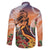 Hawaii Women's Day Tribal Family Matching Off Shoulder Maxi Dress and Hawaiian Shirt Pele Honua Mea