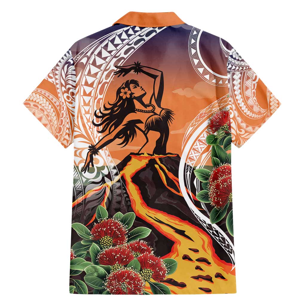 Hawaii Women's Day Tribal Family Matching Puletasi and Hawaiian Shirt Pele Honua Mea
