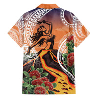 Hawaii Women's Day Tribal Family Matching Puletasi and Hawaiian Shirt Pele Honua Mea