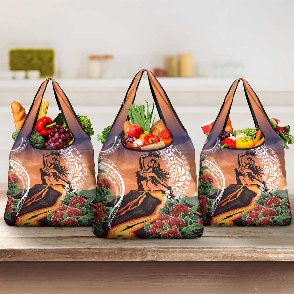 Hawaii Women's Day Tribal Grocery Bag Pele Honua Mea LT7 3-pack One Size Art - Polynesian Pride
