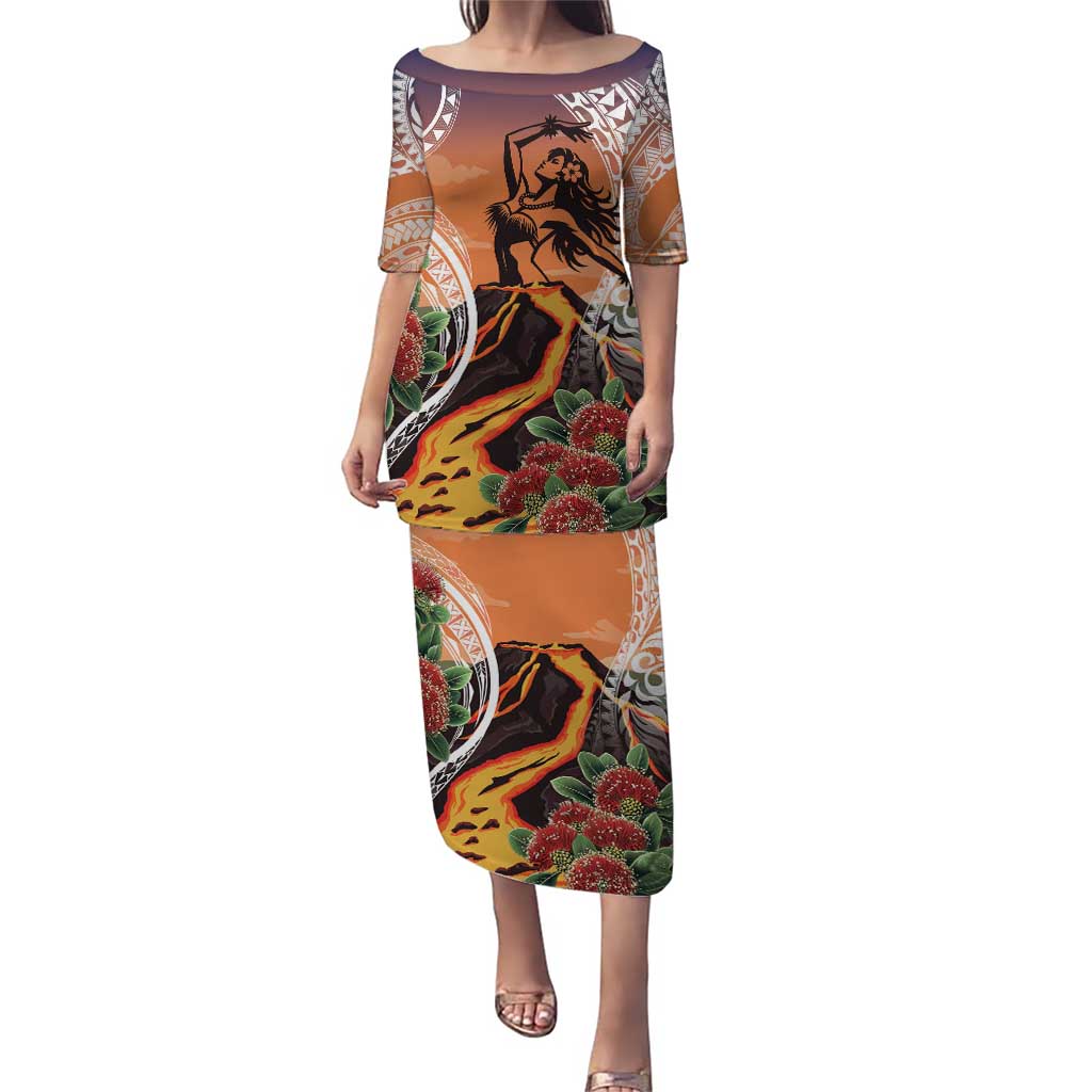 Hawaii Women's Day Tribal Puletasi Pele Honua Mea LT7 Long Dress Art - Polynesian Pride