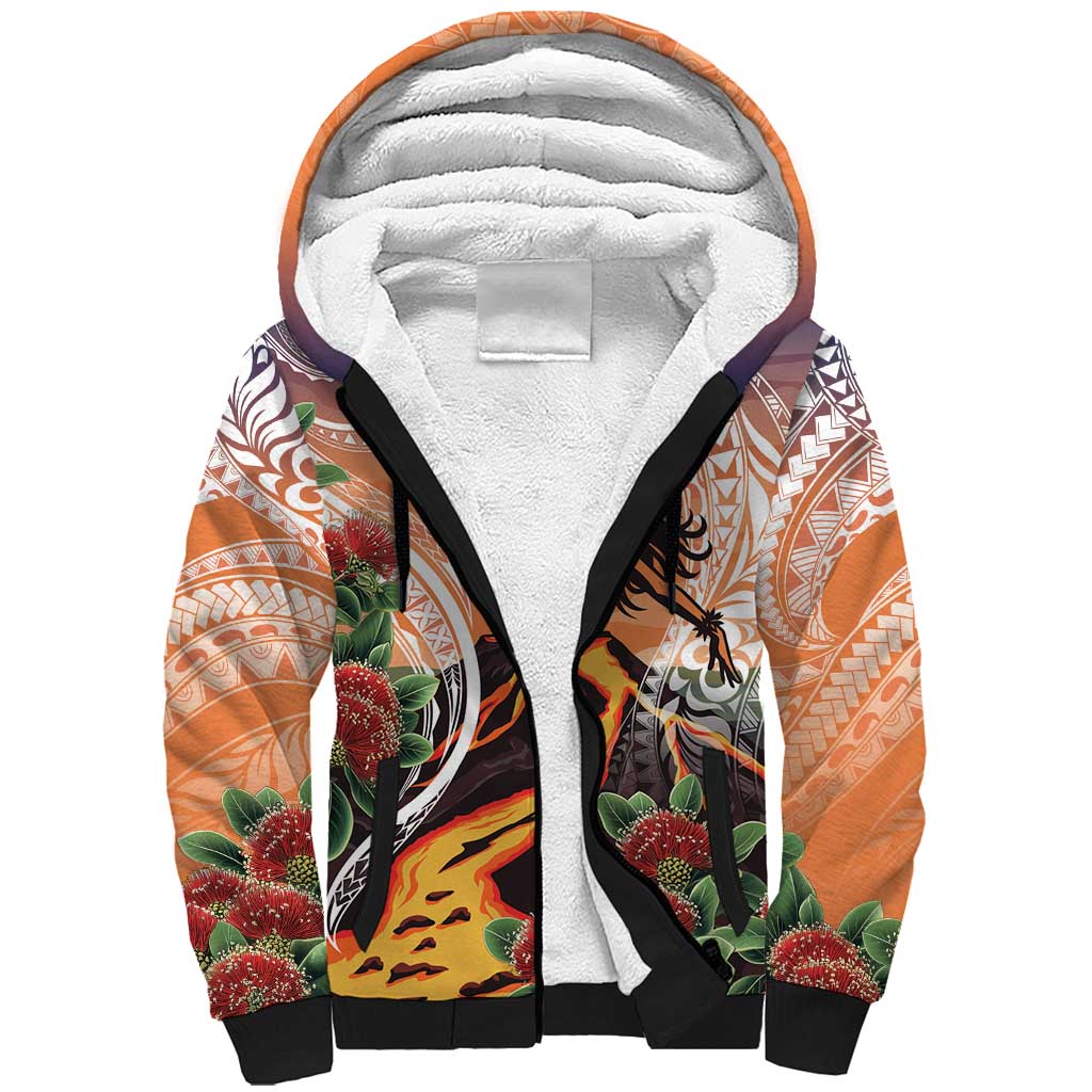 Hawaii Women's Day Tribal Sherpa Hoodie Pele Honua Mea LT7 Unisex Art - Polynesian Pride