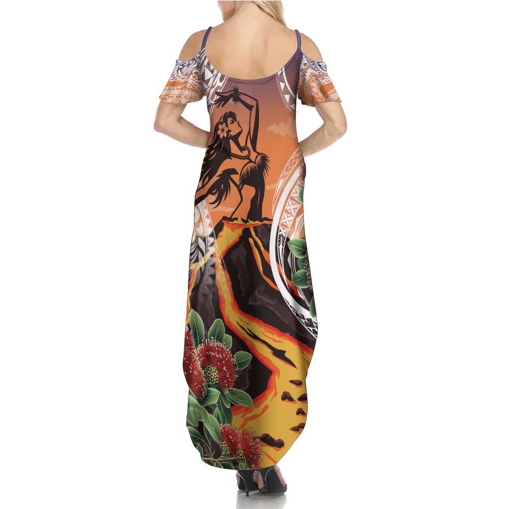 Hawaii Women's Day Tribal Summer Maxi Dress Pele Honua Mea LT7 - Polynesian Pride