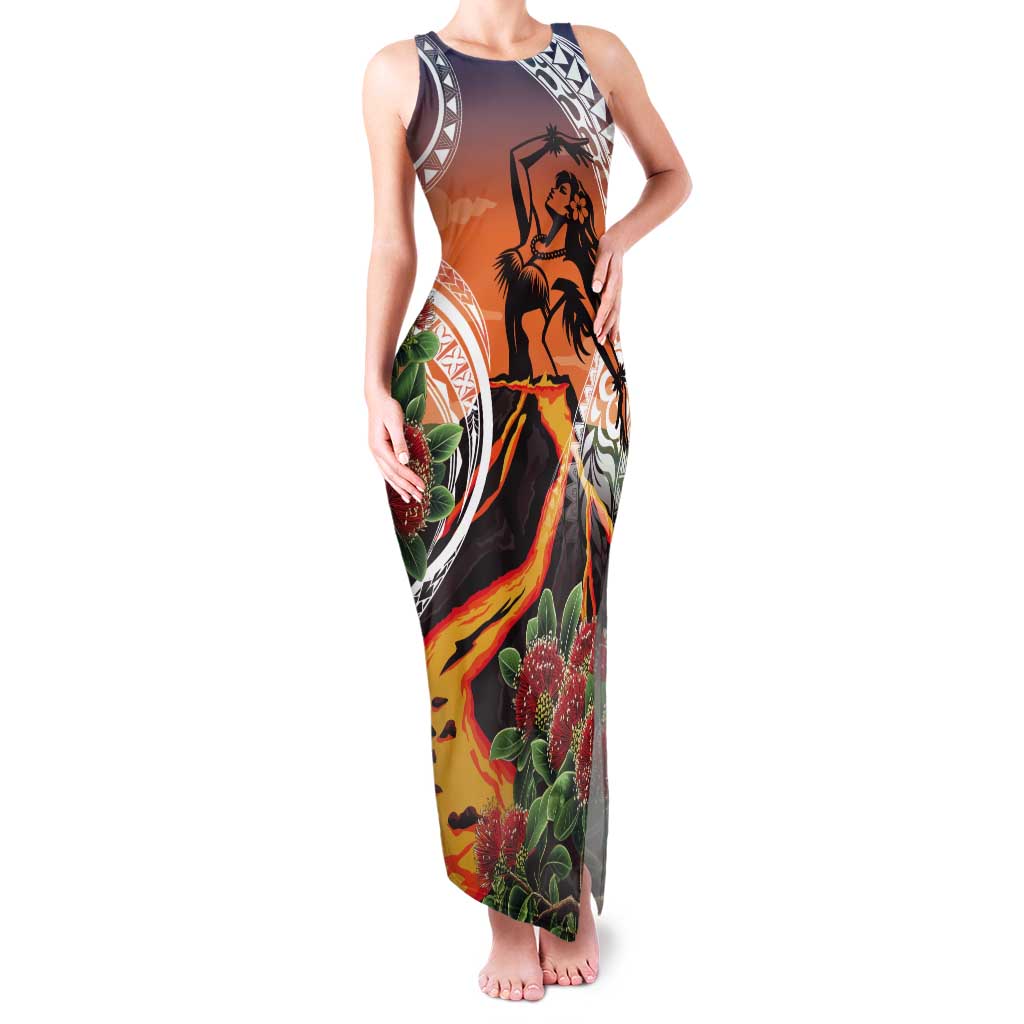 Hawaii Women's Day Tribal Tank Maxi Dress Pele Honua Mea LT7 Women Art - Polynesian Pride