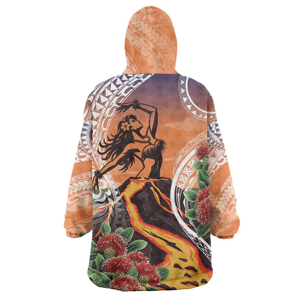 Hawaii Women's Day Tribal Wearable Blanket Hoodie Pele Honua Mea LT7 - Polynesian Pride