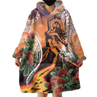Hawaii Women's Day Tribal Wearable Blanket Hoodie Pele Honua Mea LT7 - Polynesian Pride