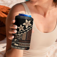 Samoa Siapo Mamanu 4 in 1 Can Cooler Tumbler Waves Motifs LT7 - Polynesian Pride