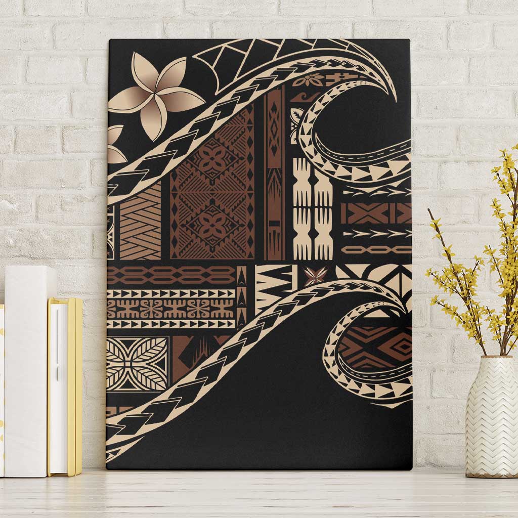 Samoa Siapo Mamanu Canvas Wall Art Waves Motifs