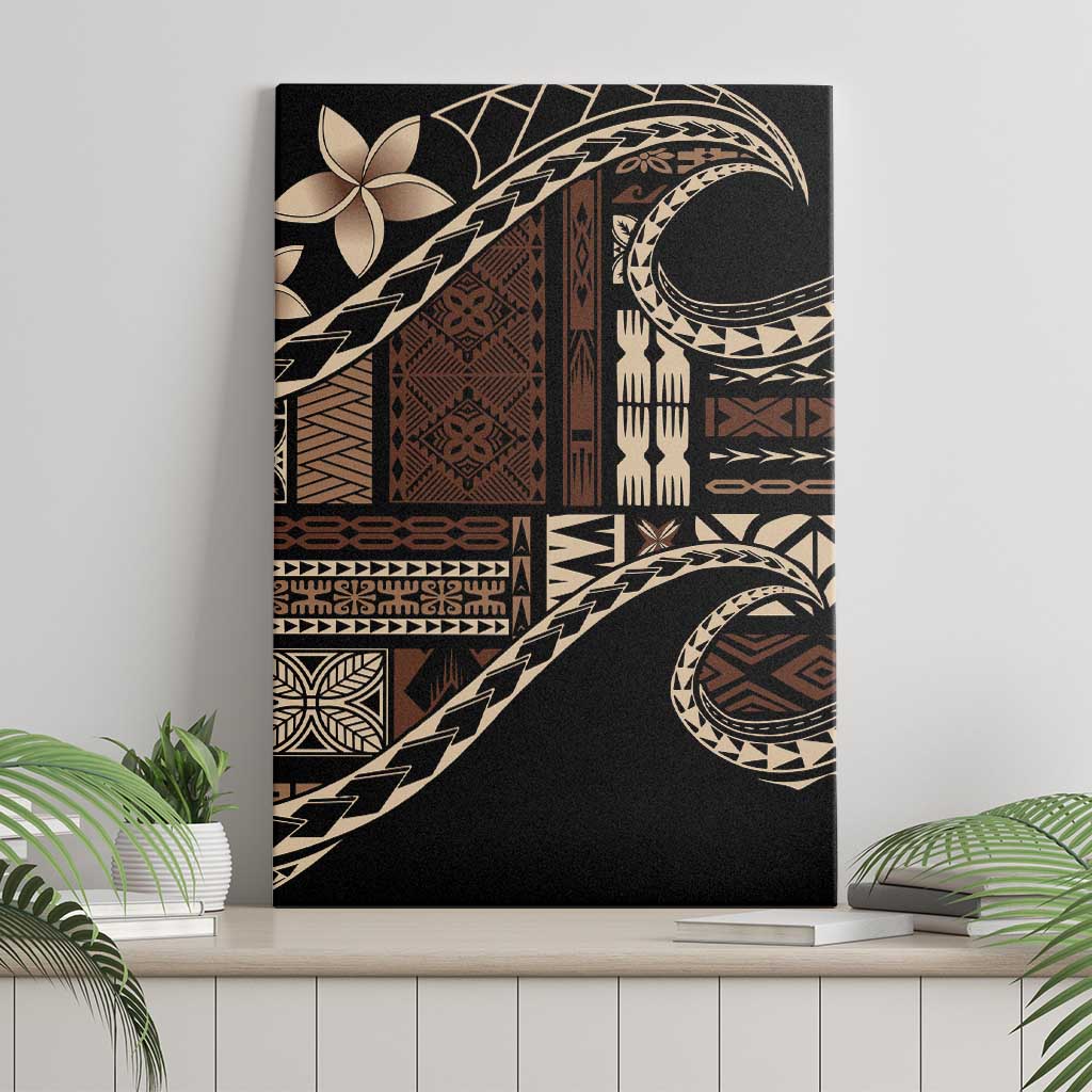 Samoa Siapo Mamanu Canvas Wall Art Waves Motifs LT7 - Polynesian Pride