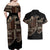 Samoa Siapo Mamanu Couples Matching Off Shoulder Maxi Dress and Hawaiian Shirt Waves Motifs