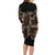 Samoa Siapo Mamanu Family Matching Long Sleeve Bodycon Dress and Hawaiian Shirt Waves Motifs