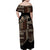 Samoa Siapo Mamanu Family Matching Off Shoulder Maxi Dress and Hawaiian Shirt Waves Motifs