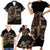 Samoa Siapo Mamanu Family Matching Short Sleeve Bodycon Dress and Hawaiian Shirt Waves Motifs