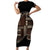 Samoa Siapo Mamanu Family Matching Short Sleeve Bodycon Dress and Hawaiian Shirt Waves Motifs