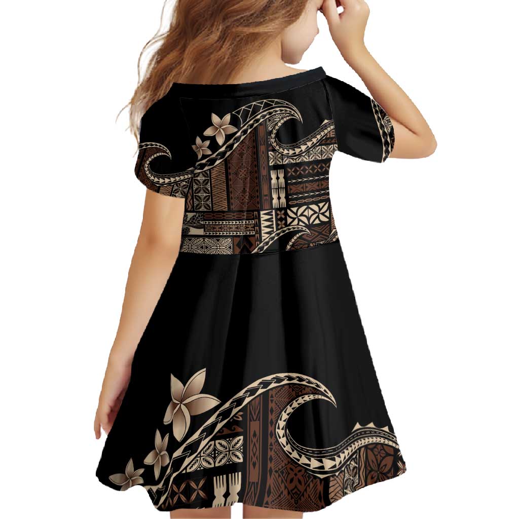 Samoa Siapo Mamanu Family Matching Summer Maxi Dress and Hawaiian Shirt Waves Motifs