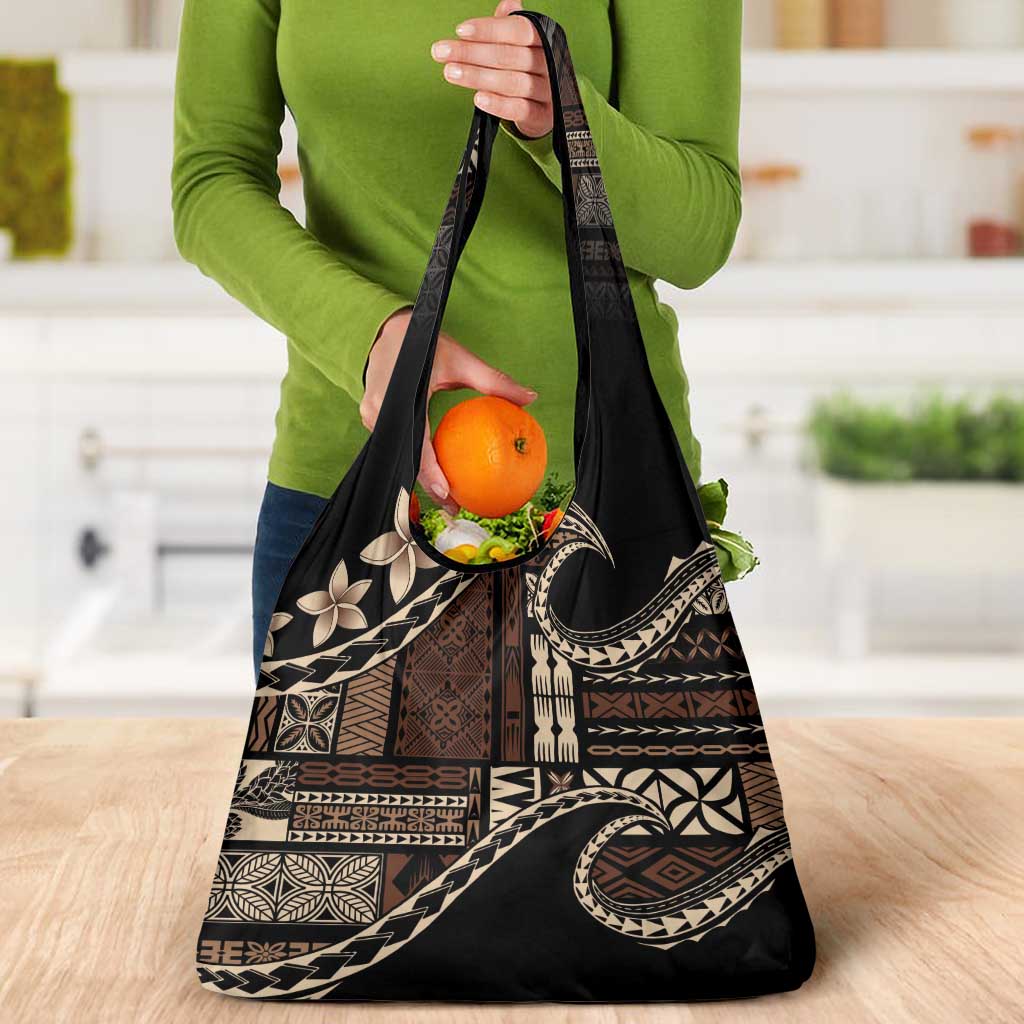 Samoa Siapo Mamanu Grocery Bag Waves Motifs
