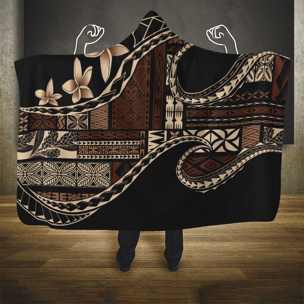 Samoa Siapo Mamanu Hooded Blanket Waves Motifs LT7 - Polynesian Pride