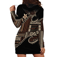 Samoa Siapo Mamanu Hoodie Dress Waves Motifs LT7 - Polynesian Pride