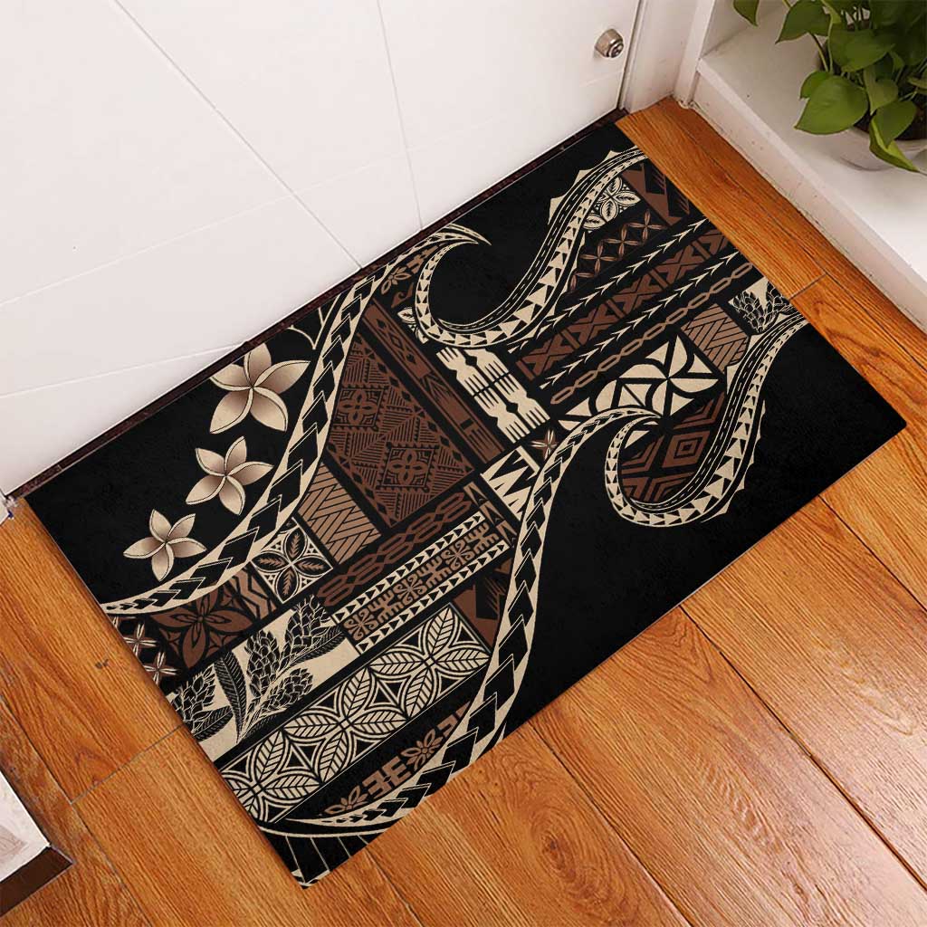 Samoa Siapo Mamanu Rubber Doormat Waves Motifs