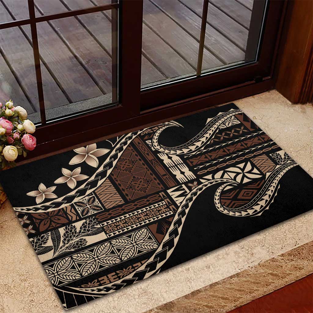Samoa Siapo Mamanu Rubber Doormat Waves Motifs
