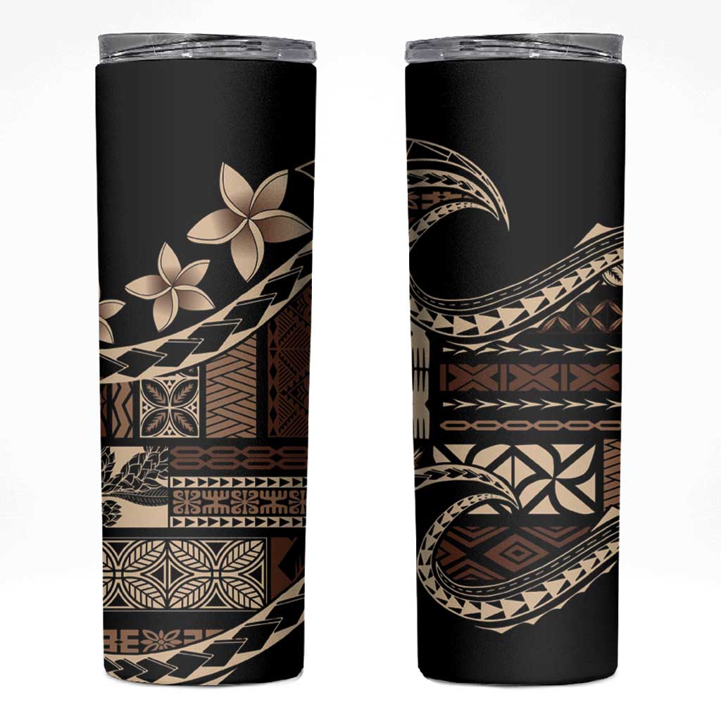 Samoa Siapo Mamanu Skinny Tumbler Waves Motifs