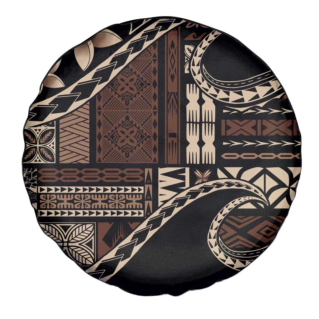 Samoa Siapo Mamanu Spare Tire Cover Waves Motifs