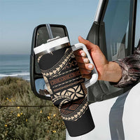Samoa Siapo Mamanu Tumbler With Handle Waves Motifs LT7 - Polynesian Pride