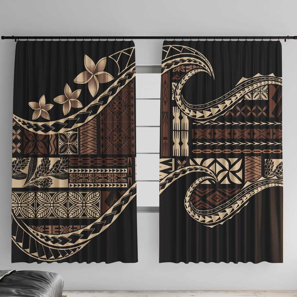 Samoa Siapo Mamanu Window Curtain Waves Motifs