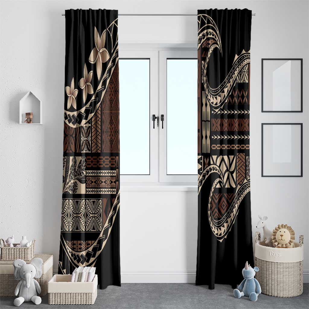 Samoa Siapo Mamanu Window Curtain Waves Motifs LT7 - Polynesian Pride