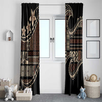 Samoa Siapo Mamanu Window Curtain Waves Motifs LT7 - Polynesian Pride