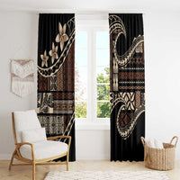 Samoa Siapo Mamanu Window Curtain Waves Motifs LT7 - Polynesian Pride