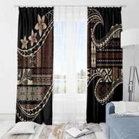 Samoa Siapo Mamanu Window Curtain Waves Motifs LT7 - Polynesian Pride