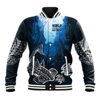 World Ocean Day Pasifika Baseball Jacket Awaken New Depths LT7 Unisex Blue - Polynesian Pride