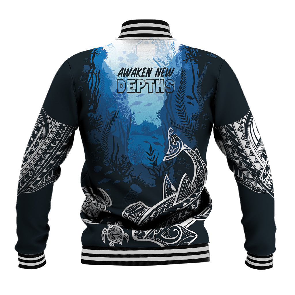 World Ocean Day Pasifika Baseball Jacket Awaken New Depths LT7 - Polynesian Pride