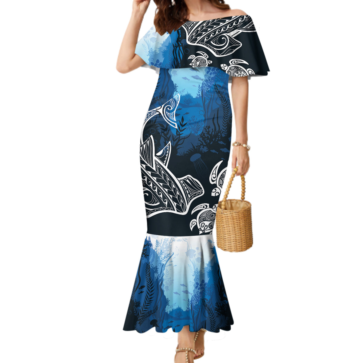 World Ocean Day Pasifika Family Matching Mermaid Dress and Hawaiian Shirt Awaken New Depths