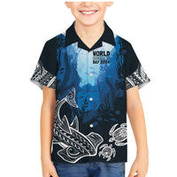 World Ocean Day Pasifika Family Matching Mermaid Dress and Hawaiian Shirt Awaken New Depths